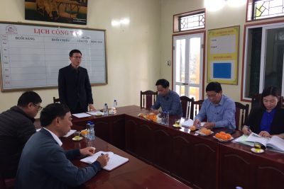 Lãnh đạo Phòng GD ĐT huyện  kiểm tra công tác xây dựng trường chuẩn quốc gia, Xanh -Sạch- Đẹp- An toàntại trường THCS Xuân Đài